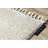 Marokietiškas kreminės spalvos kilimas su kutais