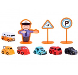Žaislinė automobilių stovėjimo aikštelė su elektriniu keltuvu