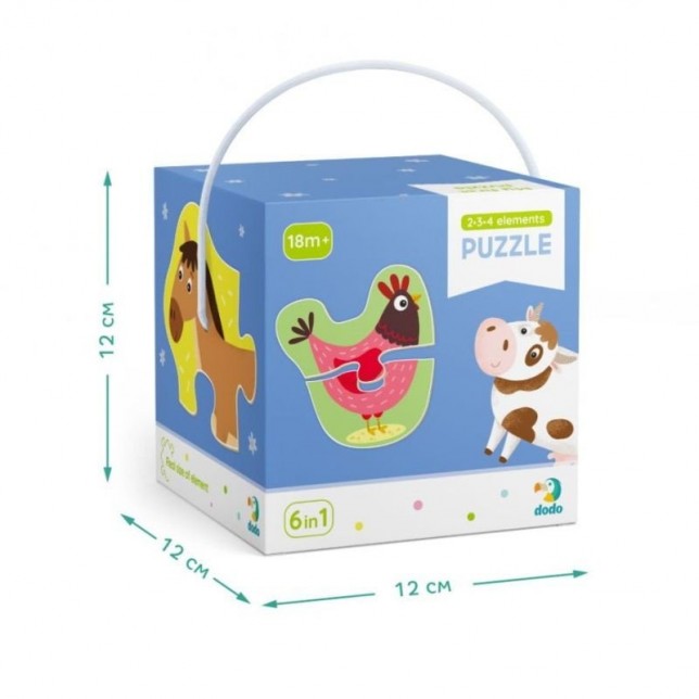 Dodo 6 dėlionių rinkinys "Ūkio gyvūnai"