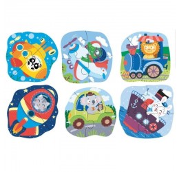Dodo 6 dėlionių rinkinys "Transportas"