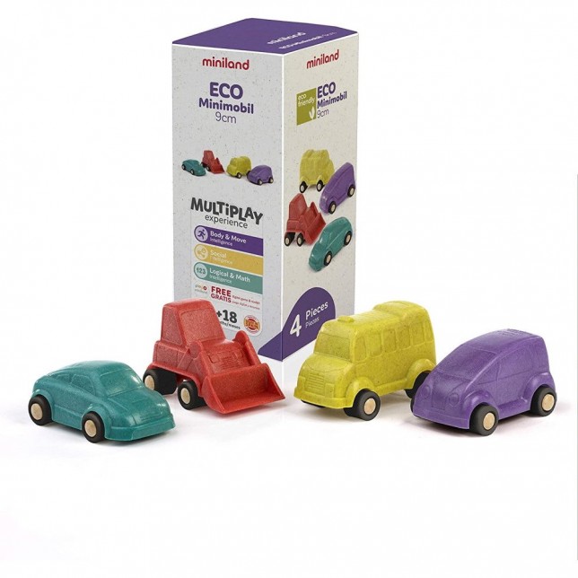 Miniland EKO mašinų rinkinys "Minimobil"