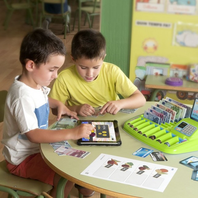 Miniland kasos aparatas su monetomis ir banknotais