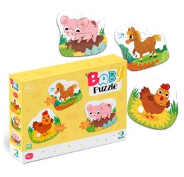 3 Dėlionių rinkinys "Diena Ūkyje"