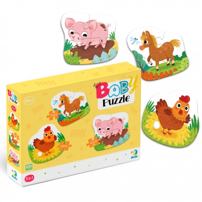 3 Dėlionių rinkinys "Diena Ūkyje"