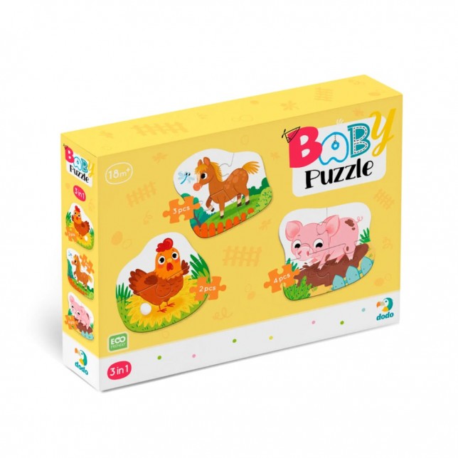 3 Dėlionių rinkinys "Diena Ūkyje"