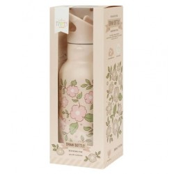 Rožinė termo gertuvė ''Žiedlapiai'', 350ml.