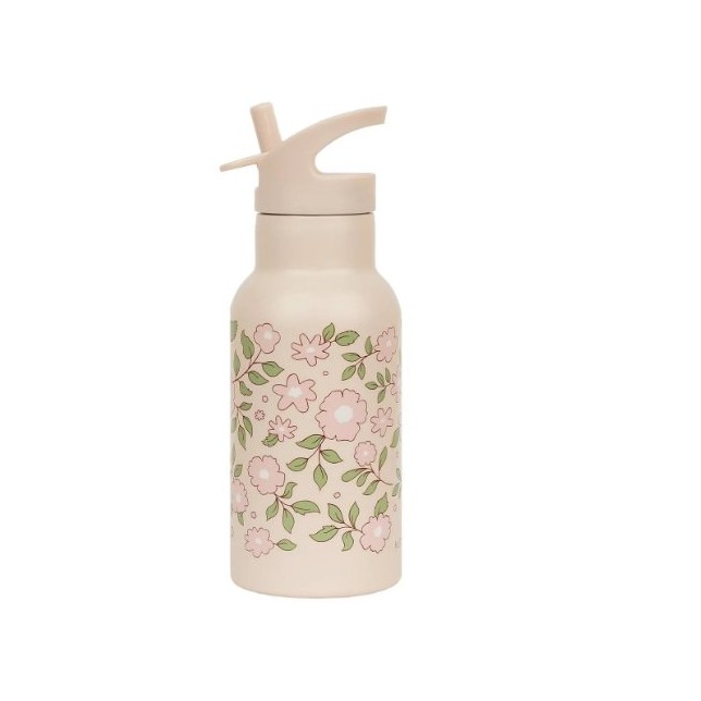 Rožinė termo gertuvė ''Žiedlapiai'', 350ml.