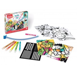 Pučiamų flomasterių komplektas " Maped Creativ Blow Pen Pop’Art"