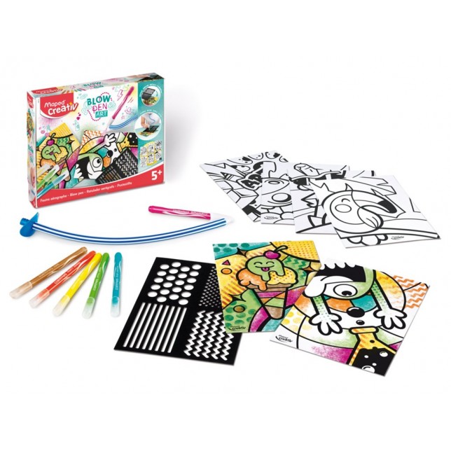 Pučiamų flomasterių komplektas " Maped Creativ Blow Pen Pop’Art"
