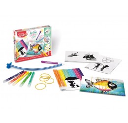 Pučiamų flomasterių komplektas "Maped Creativ Blow Pen String’Art"