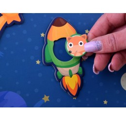 Magnetinis žaidimas dėžutėje "Kosmosas"