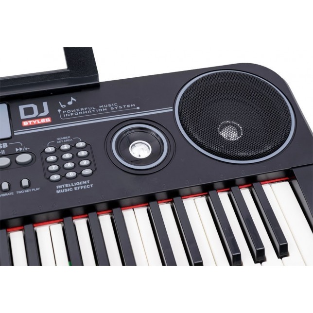 Juodas vaikiškas pianinas su mikrofonu „Muzikos padangė“
