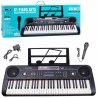 Juodas vaikiškas pianinas su mikrofonu „Muzikos padangė“