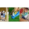Žaidimų aikštelė su dviem namukais ir sūpynėmis - Little Land