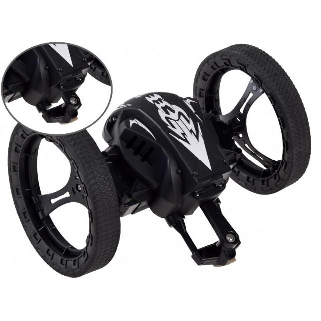 RC juodos spalvos triukinis automobilis