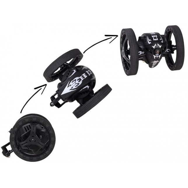 RC juodos spalvos triukinis automobilis