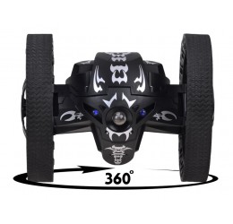 RC juodos spalvos triukinis automobilis