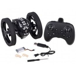 RC juodos spalvos triukinis automobilis