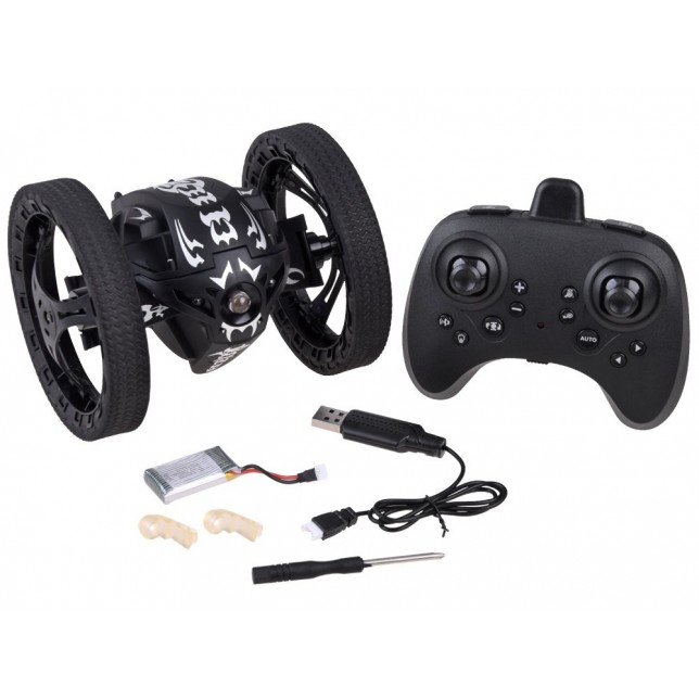RC juodos spalvos triukinis automobilis