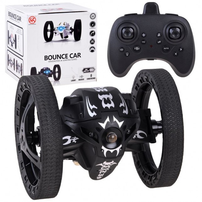 RC juodos spalvos triukinis automobilis