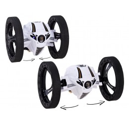 RC baltos spalvos triukinis automobilis