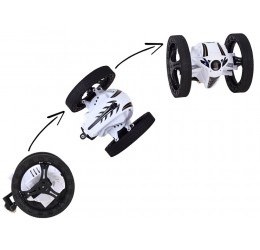 RC baltos spalvos triukinis automobilis