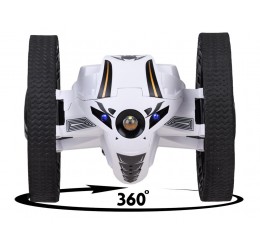 RC baltos spalvos triukinis automobilis