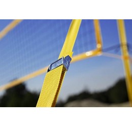 Tinklinio geltoni laisvalaikio aliumininiai stulpeliai