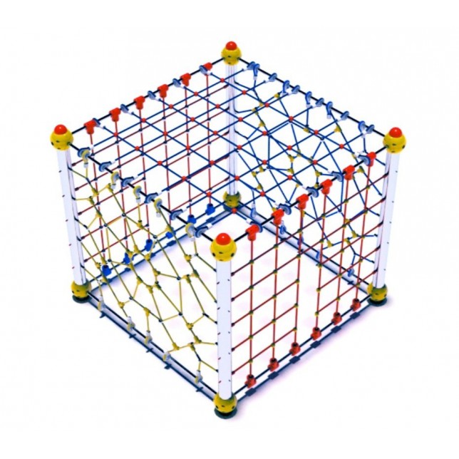 Tinklinė lynų laipynė - Qube 200x200 cm