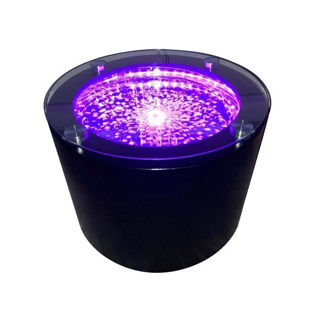 Apvalus burbulų stalas su LED šviesomis