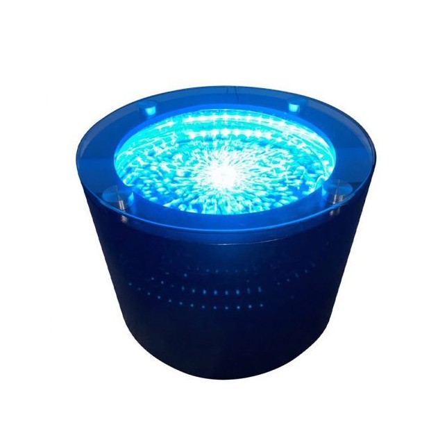 Apvalus burbulų stalas su LED šviesomis
