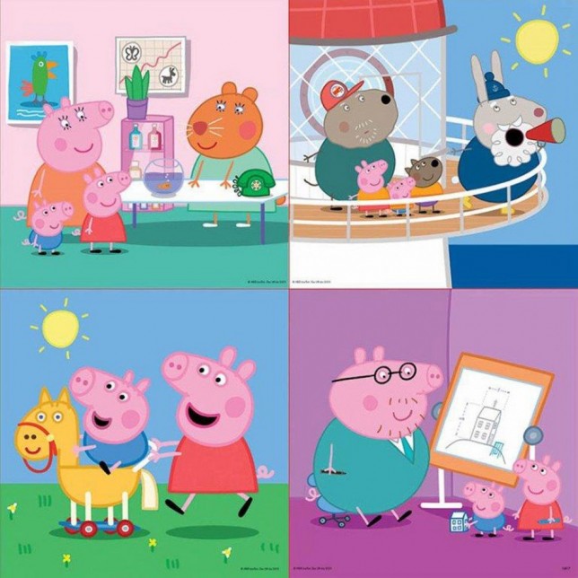 Dėlionių rinkinys " Peppa pig" 12+16+20+25