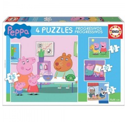 Dėlionių rinkinys " Peppa pig" 12+16+20+25