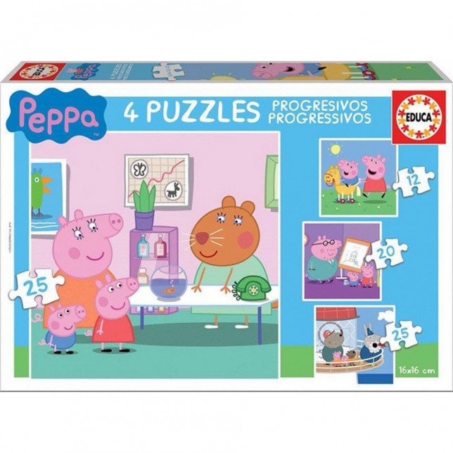 Dėlionių rinkinys " Peppa pig" 12+16+20+25