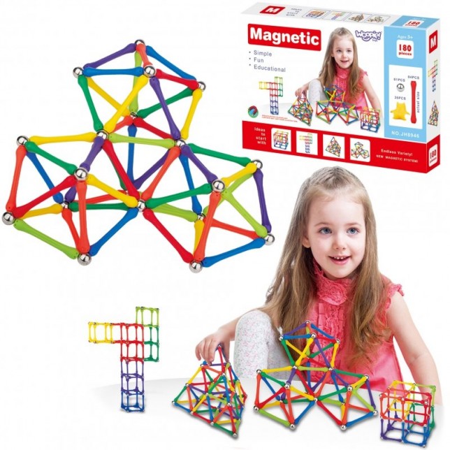 Magnetinis konstruktorius - Magnastix / 180 vnt