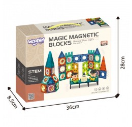Magnetinės kaladėlės su paveikslėliais - 98 vnt
