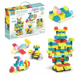 Minkštų kaladėlių rinkinys - Soft blocks 138 vnt