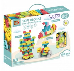 Minkštų kaladėlių rinkinys - Soft blocks 138 vnt