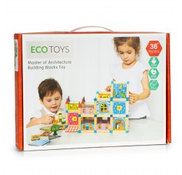 Medinių dalių konstruktorius - Big house 6 in 1