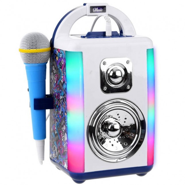 Muzikos kolonėlė su mikrofonu