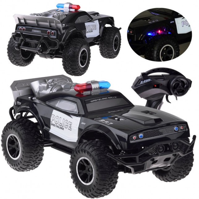 Didelis RC policijos Monster visureigis