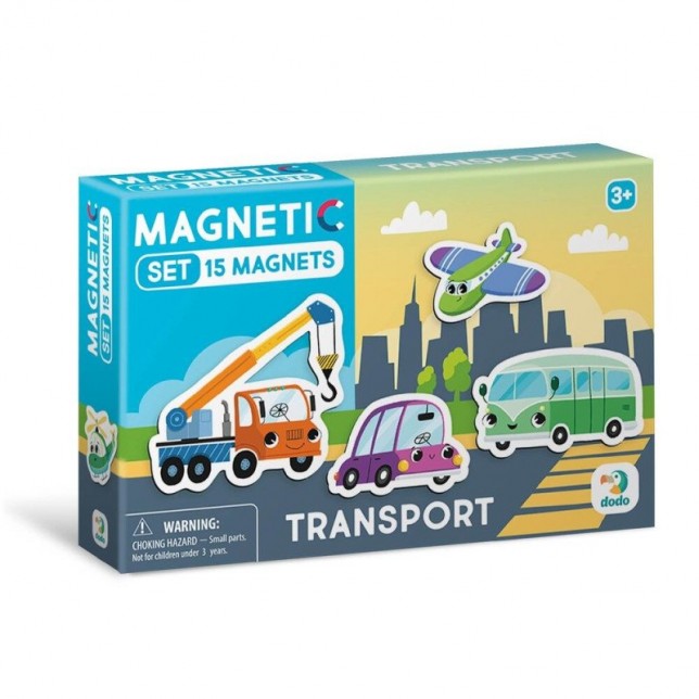 DODO magnetukų rinkinys "Transportas"