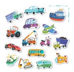 DODO magnetukų rinkinys "Transportas"