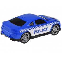 Policijos sraigtasparnis ir automobilis