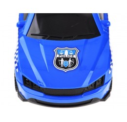 Policijos sraigtasparnis ir automobilis