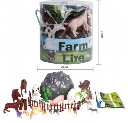 Ūkio gyvūnų rinkinys ''Farm Life'' 34vnt.
