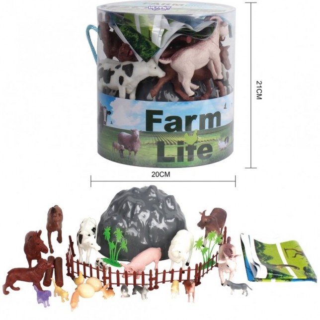 Ūkio gyvūnų rinkinys ''Farm Life'' 34vnt.