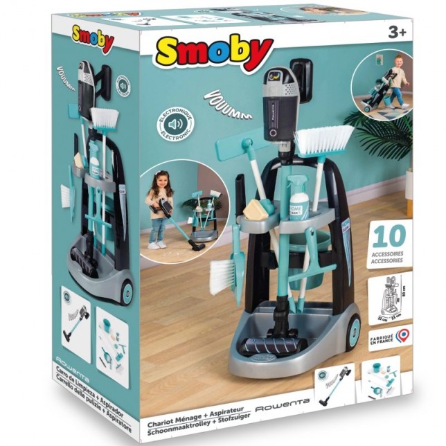 Vaikiškas siurblys su įvairiais priedais, Smoby