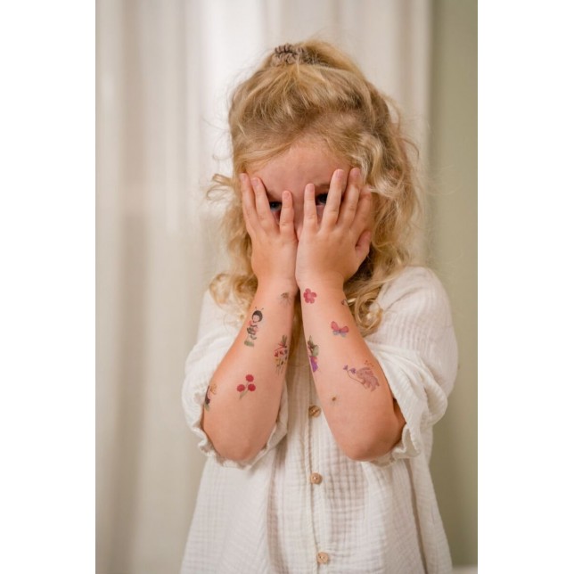 Little dutch vaikiškos laikinos tatuiruotės "Rosa and Friends"