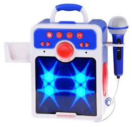 Muzikinė kolonėlė su mikrofonu (mėlyna)